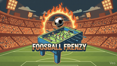 A Soccer Game Called Foosball Frenzy Is Being Played GIF