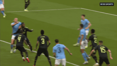 A Soccer Game Is Being Broadcast On Cbs GIF