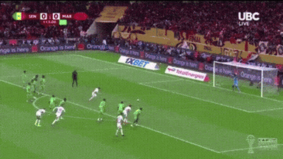 A Soccer Game Is Being Broadcast On Ubc GIF