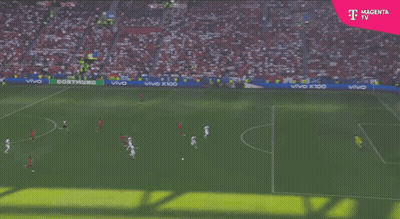 A Soccer Game Is Being Broadcasted By Magenta GIF