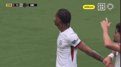 A Soccer Game Is Being Broadcasted On Dazn GIF