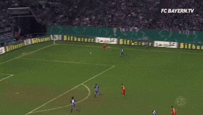A Soccer Game Is Being Broadcasted On Fc Bayern Tv GIF