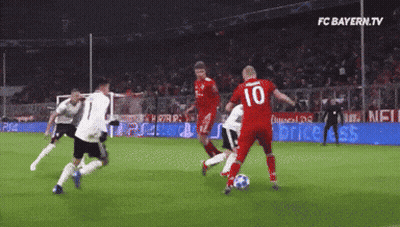 A Soccer Game Is Being Broadcasted On Fc Bayern Tv GIF