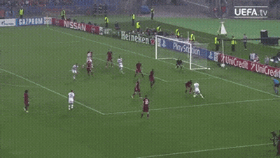A Soccer Game Is Being Broadcasted On Uefa Tv GIF