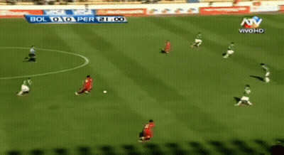 A Soccer Game Is Being Broadcasted On Vivo Hd GIF
