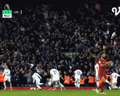 A Soccer Game Is Being Played And The Score Is 1-2 Lee GIF