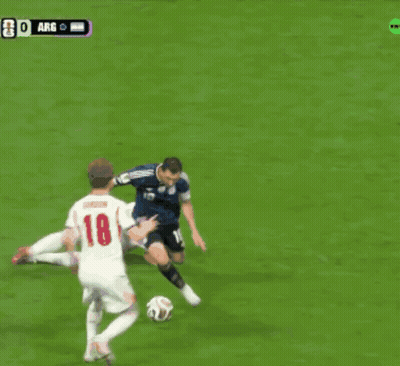 A Soccer Game Is Being Played Between Arg And Argentina GIF
