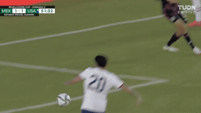 A Soccer Game Is Being Played Between Mexico And Usa And The Score Is 1-1 GIF