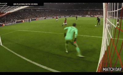 A Soccer Game Is Being Played In A Match Day GIF