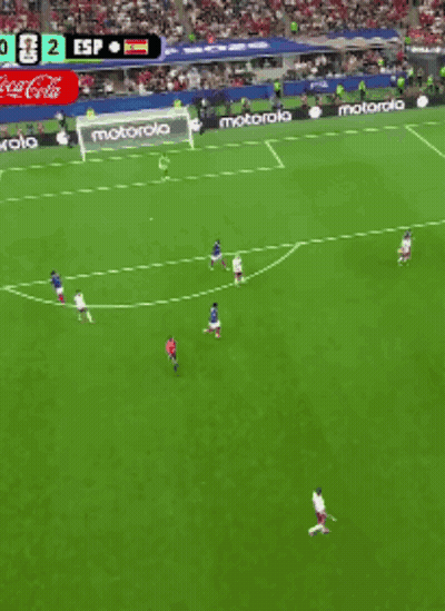 A Soccer Game Is Being Played In A Stadium With A Motorola Ad GIF