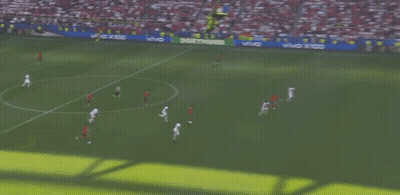A Soccer Game Is Being Played In A Stadium With Ads For Vivo On The Sidelines GIF