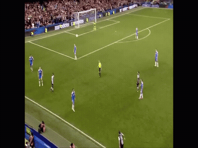 A Soccer Game Is Being Played In A Stadium With An Ad For Adidas On The Sidelines GIF