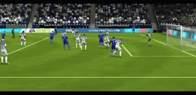 A Soccer Game Is Being Played In A Stadium With An Ea Sports Ad GIF