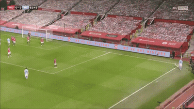 A Soccer Game Is Being Played In An Empty Stadium And The Score Is 0-0 GIF
