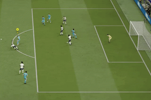 A Soccer Game Is Being Played In Front Of A Banner That Says Fifa GIF