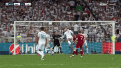 A Soccer Game Is Being Played In Front Of A Bt Sport Sign GIF