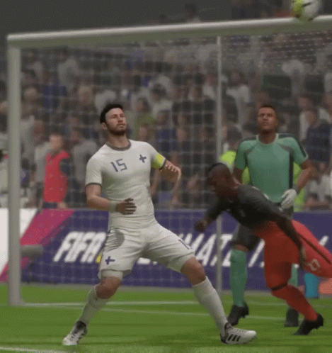 A Soccer Game Is Being Played In Front Of A Fifa 19 Banner GIF