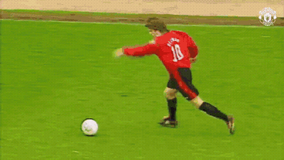 A Soccer Game Is Being Played In Front Of A Mcdonald 'S Ad GIF