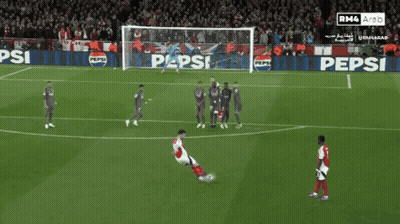 A Soccer Game Is Being Played In Front Of A Pepsi Banner GIF