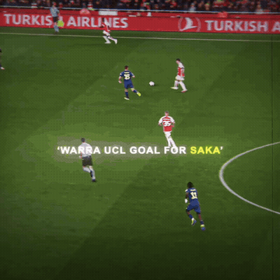 A Soccer Game Is Being Played In Front Of An Airlines Ad GIF