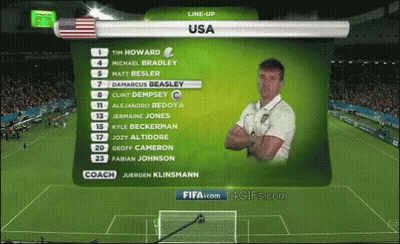A Soccer Game Is Being Played In The Usa And The Coach Is Juergen Klinsmann GIF