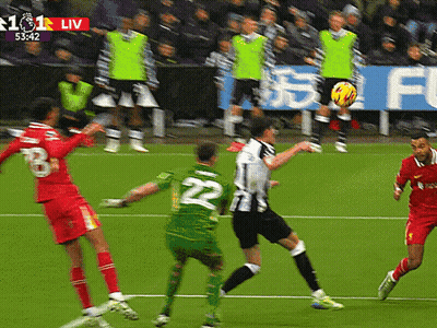 A Soccer Game Is Being Played On A Field And The Time Is 53:42 GIF