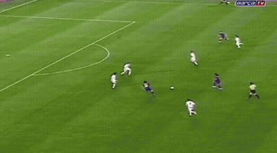A Soccer Game Is Being Played On A Field Sponsored By Toyota GIF