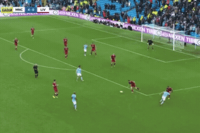 A Soccer Game Is Being Played On A Field That Has A Banner For Nexen Tire GIF