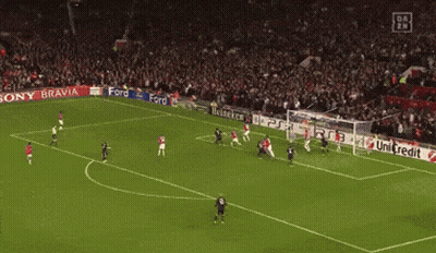 A Soccer Game Is Being Played On A Field That Has A Ford Advertisement On It GIF