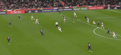 A Soccer Game Is Being Played On A Field That Has An Emirates Banner On The Side GIF
