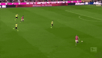 A Soccer Game Is Being Played On A Field With A Banner For Allianz In The Background GIF