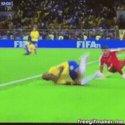 A Soccer Game Is Being Played On A Field With A Fifa Banner In The Background GIF
