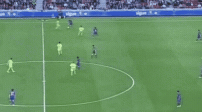 A Soccer Game Is Being Played On A Field With A Nike Ad Behind The Goal GIF