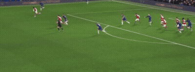 A Soccer Game Is Being Played On A Field With A Sign That Says Every Game GIF