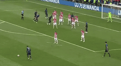 A Soccer Game Is Being Played On A Field With A Wanda Banner GIF