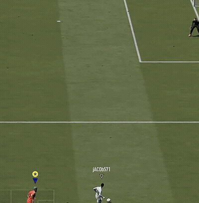 A Soccer Game Is Being Played On A Field With A Yellow Star GIF