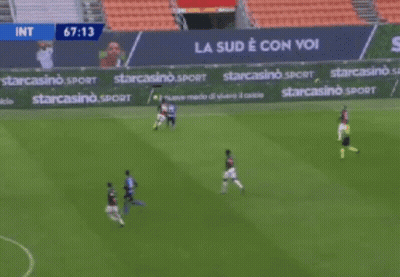 A Soccer Game Is Being Played On A Field With A2a Advertisements GIF