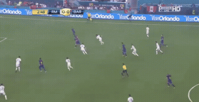 A Soccer Game Is Being Played On A Field With Advertisements For Ripions And Yes Orlando GIF