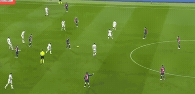 A Soccer Game Is Being Played On A Field With Advertisements For Spotify And Xbet GIF