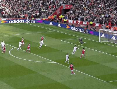A Soccer Game Is Being Played On A Field With An Adidas Advertisement On The Sidelines GIF