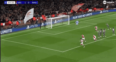 A Soccer Game Is Being Played On A Ps5 Console GIF