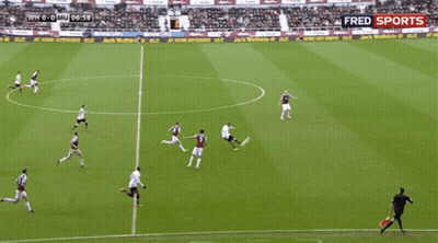 A Soccer Game Is Being Played On Fred Sports GIF
