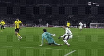 A Soccer Game Is Being Played On Tnt Sports 3 GIF
