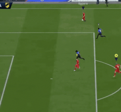 A Soccer Game Is Being Played With A Player Named Goon Xl In The Middle Of The Field GIF