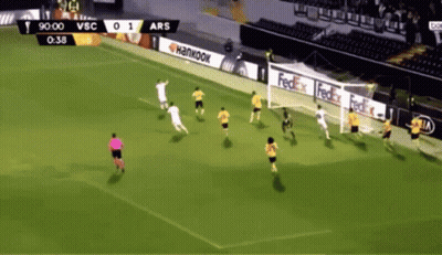 A Soccer Game Is Being Played With A Score Of 0-1 GIF