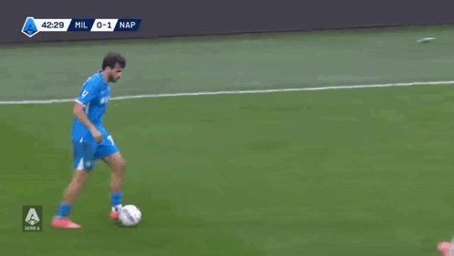 A Soccer Game Is Being Played With A Score Of 0-1 GIF