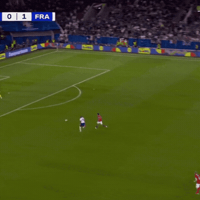 A Soccer Game Is Being Played With A Score Of 1 To 0 GIF
