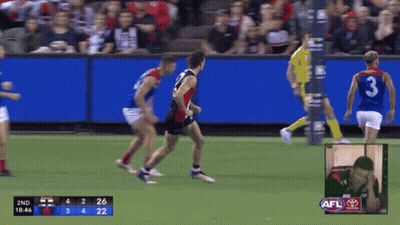 A Soccer Game Is Being Played With A Score Of 3 To 2 GIF