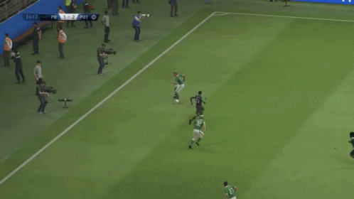 A Soccer Game Is Being Played With Players Wearing Numbers 23 And 30 GIF