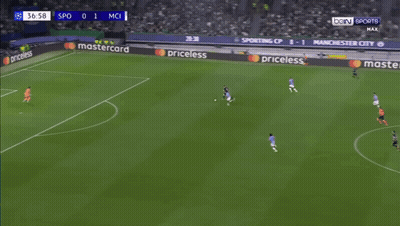 A Soccer Game Is Being Played With Qatar Airways On The Sidelines GIF